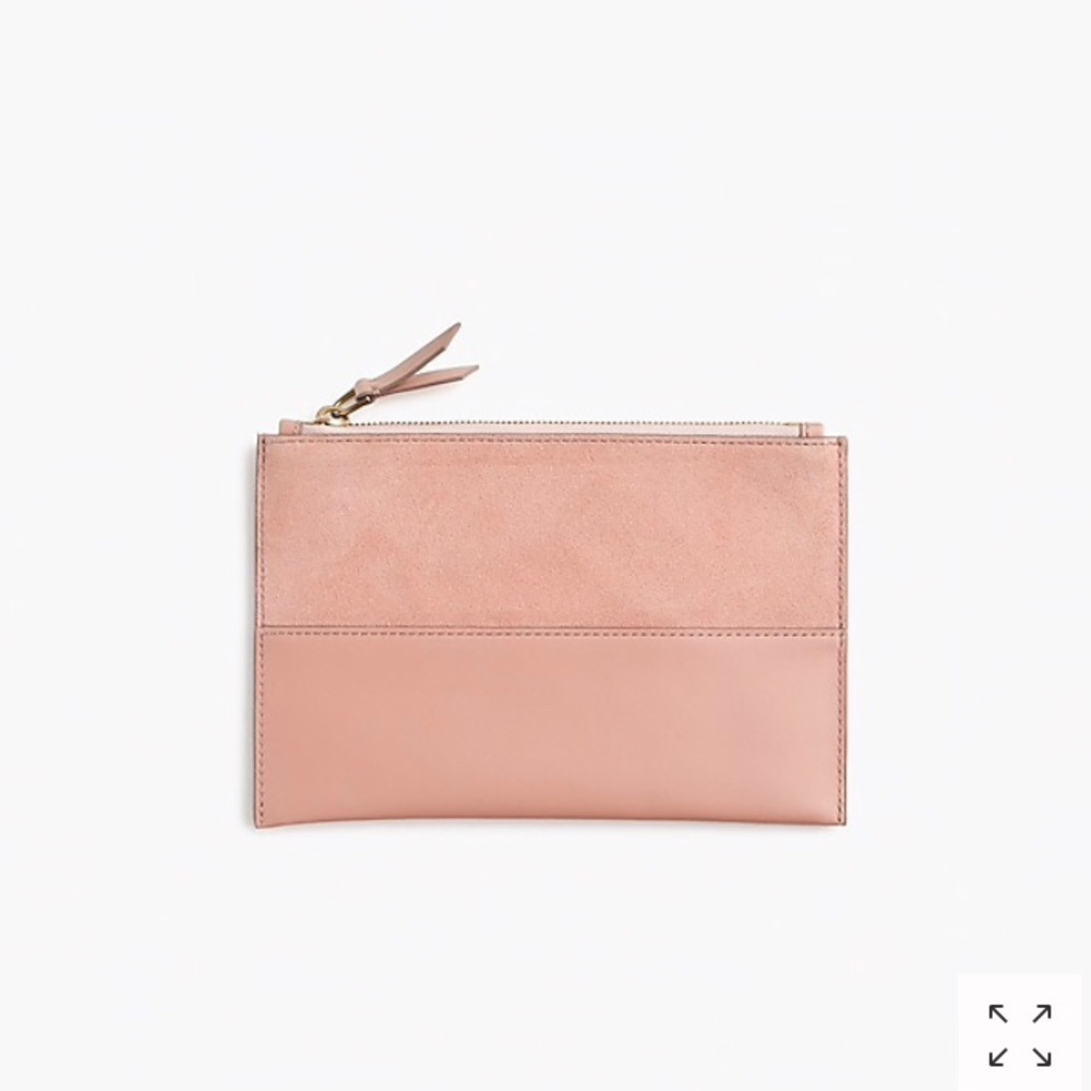 J. Crew Medium Pouch in Mixed Suede NWT